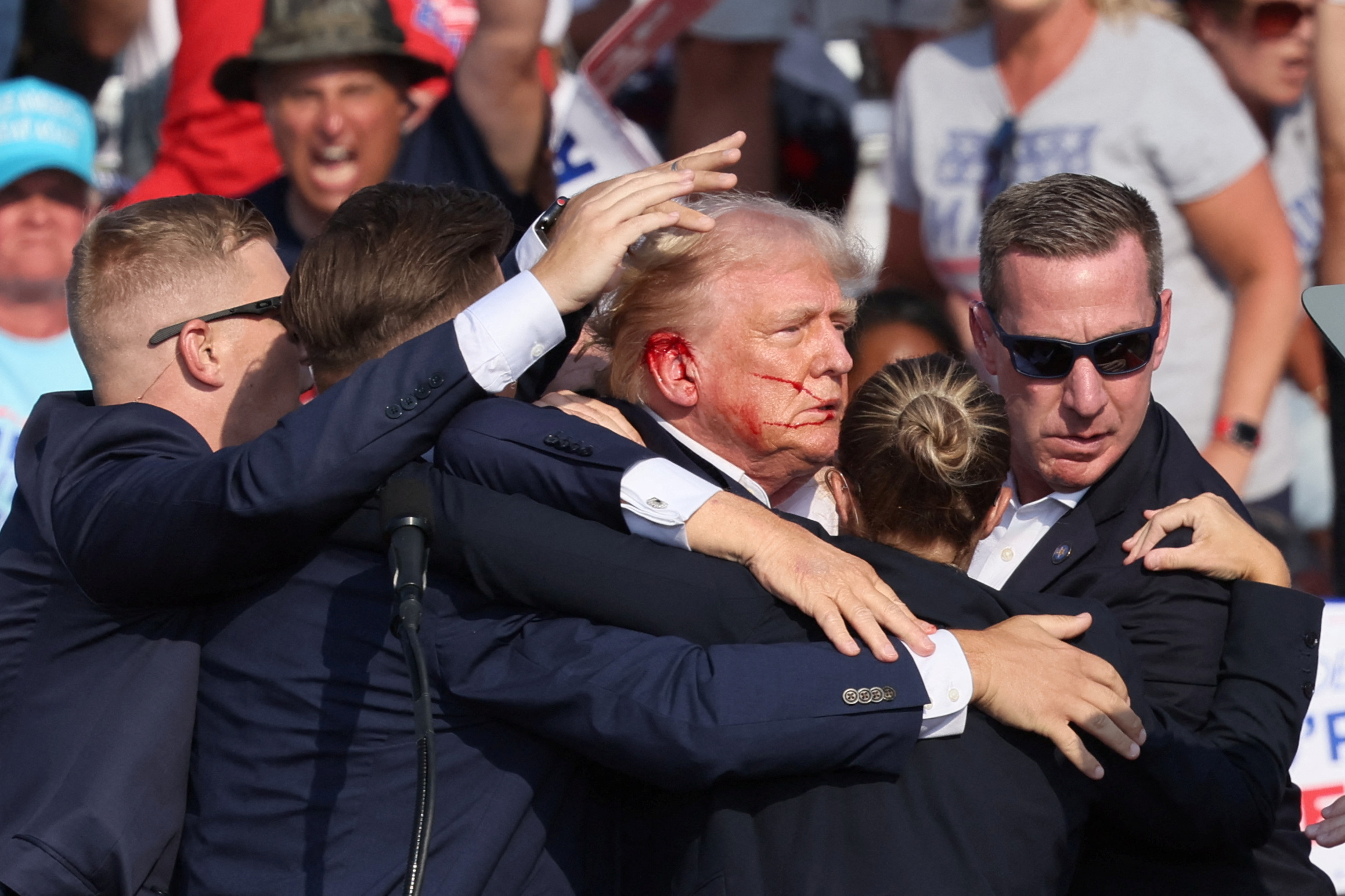 FBI says Trump was struck by bullet in assassination attempt at campaign rally