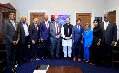 Rahul indulging in 'dangerous' activities: BJP on Cong leader's meeting with US lawmaker Omar