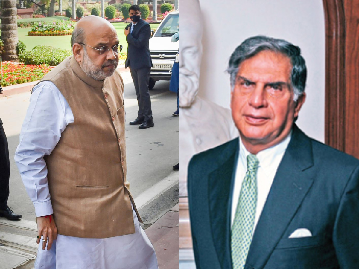 Amit Shah pays respects to Ratan Tata at Mumbai’s NCPA